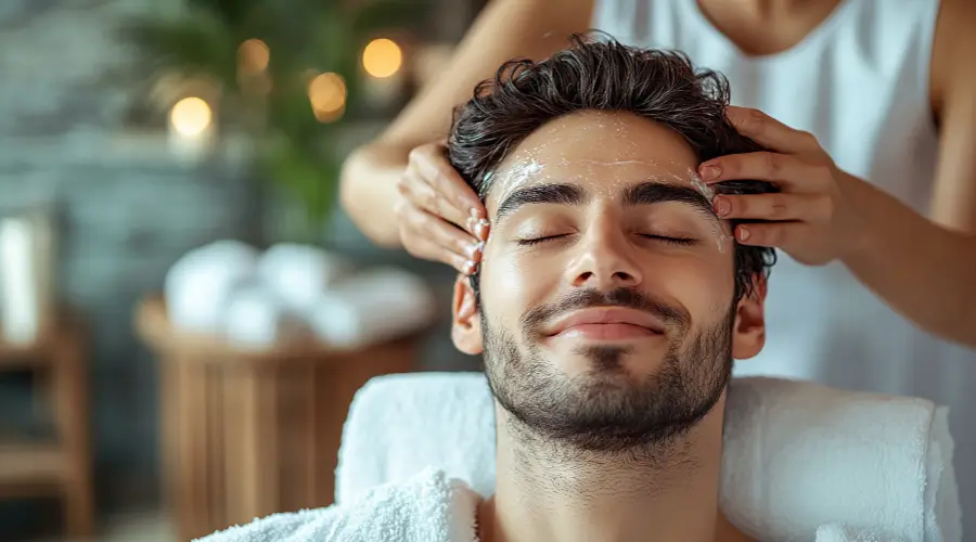 give your sugar daddy a relaxing head massage